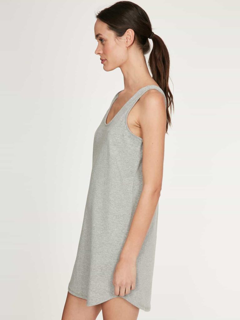 Thought Nachthemd Leah Grau aus Bio-Baumwolle