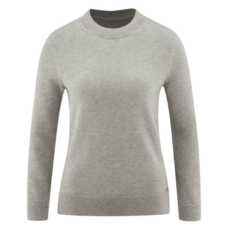 Living Crafts Pullover Jule grau mit Wolle