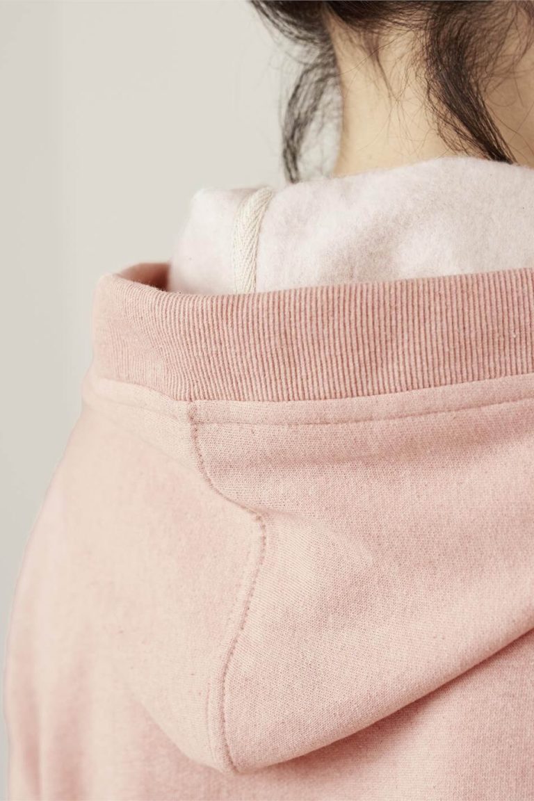 Living Crafts Kapuzenpullover für Damen Flora rosa aus Bio-Baumwolle