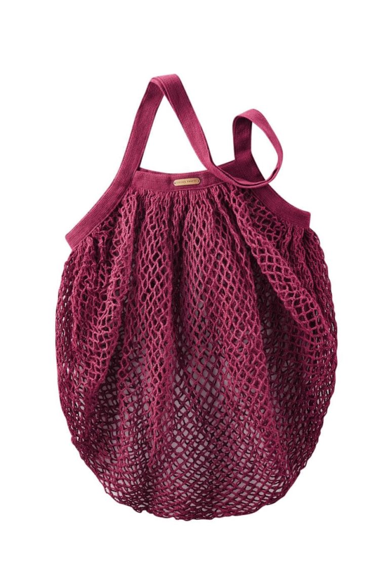 Living Crafts Netztasche Grenoble rot aus Bio-Baumwolle