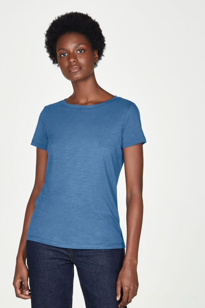 Thought Basic T-Shirt Atlantic Blue aus Bio-Baumwolle