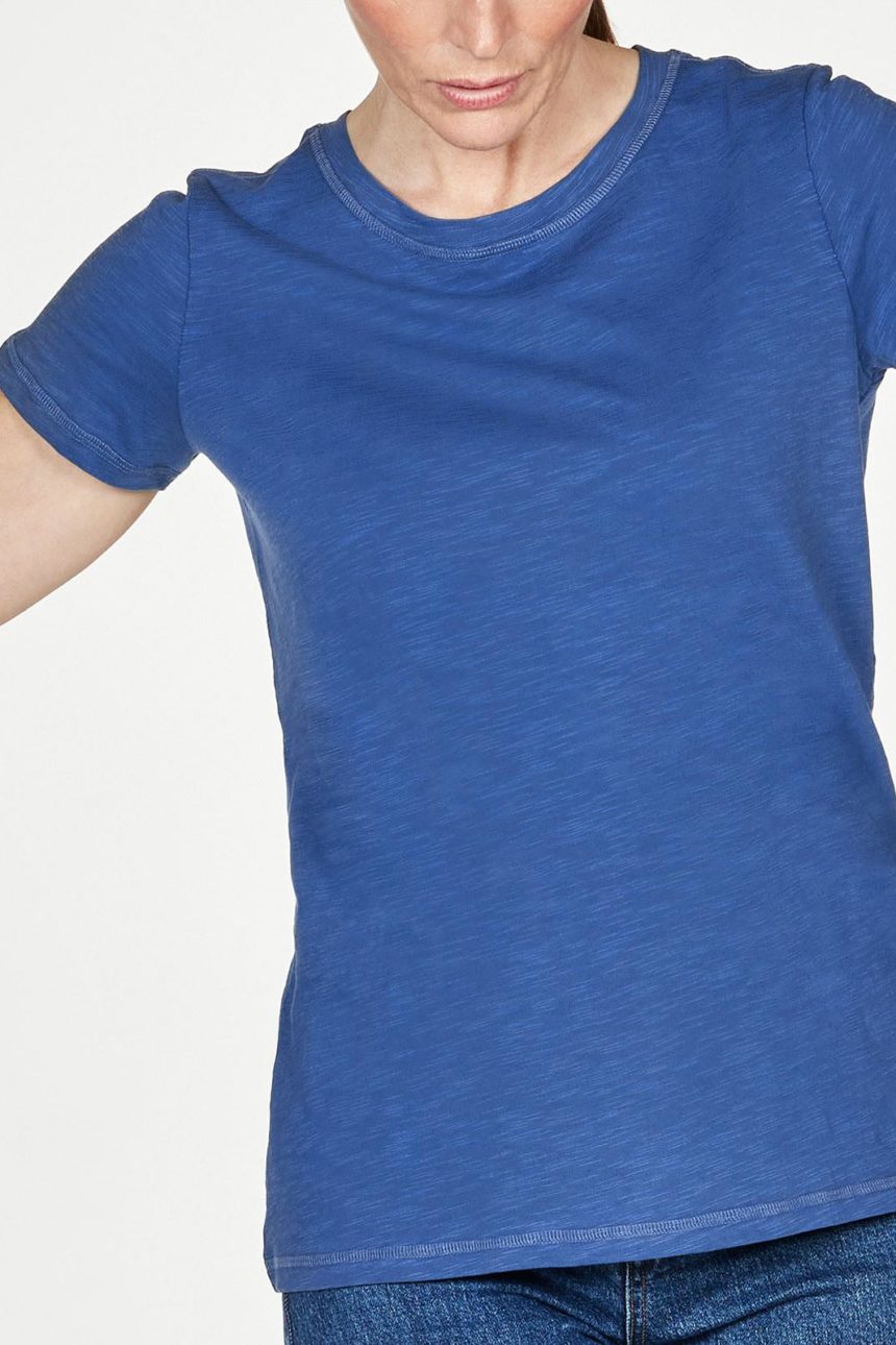 Thought Basic T-Shirt Azure Blue aus Bio-Baumwolle
