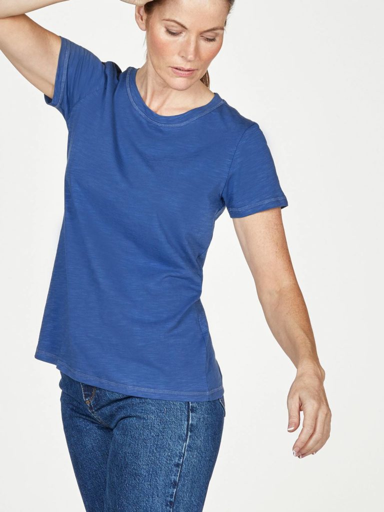 Thought Basic T-Shirt Azure Blue aus Bio-Baumwolle