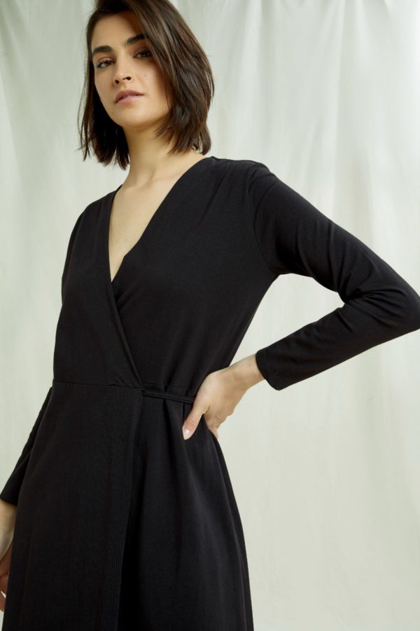 People Tree Kleid Mathilde schwarz aus Bio-Baumwolle