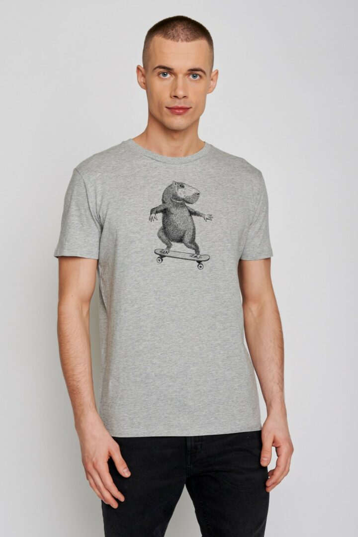 Greenbomb T-Shirt Animal Capy grau