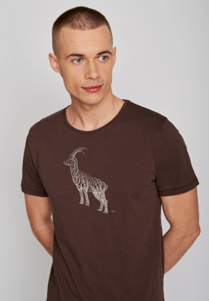 Greenbomb T-Shirt Animal Ram braun