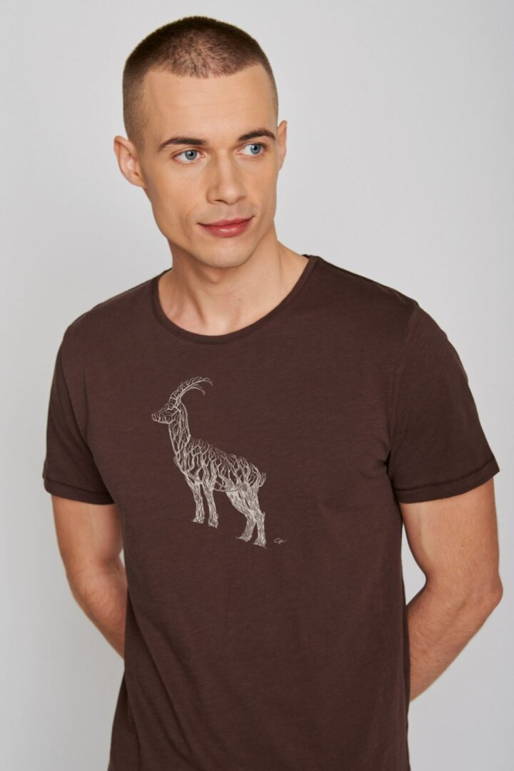 Greenbomb T-Shirt Animal Ram braun