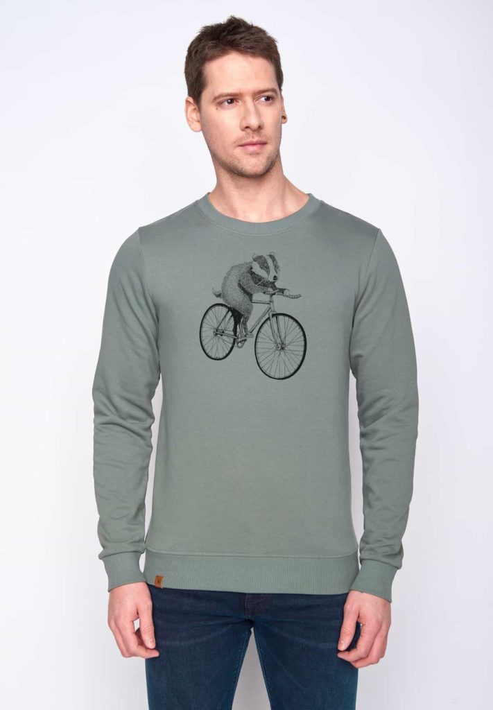 Greenbomb Sweatshirt Bike Badger Grün
