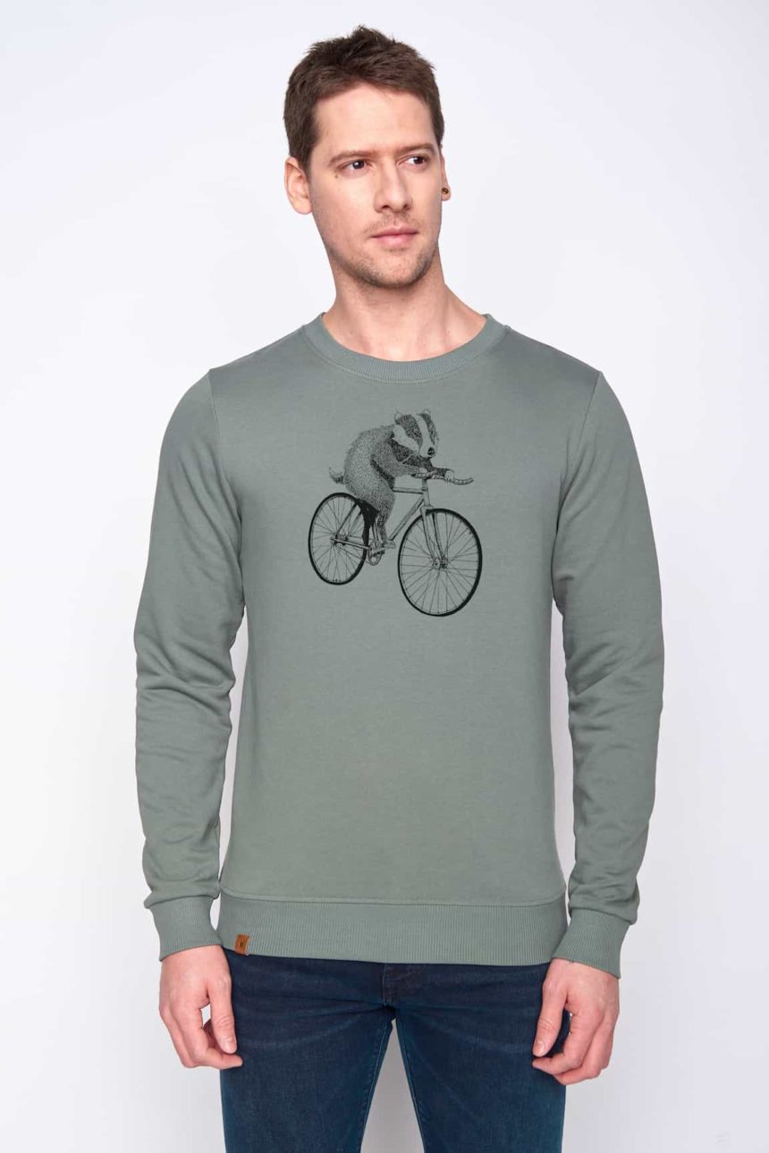 Greenbomb Sweatshirt Bike Badger Grün