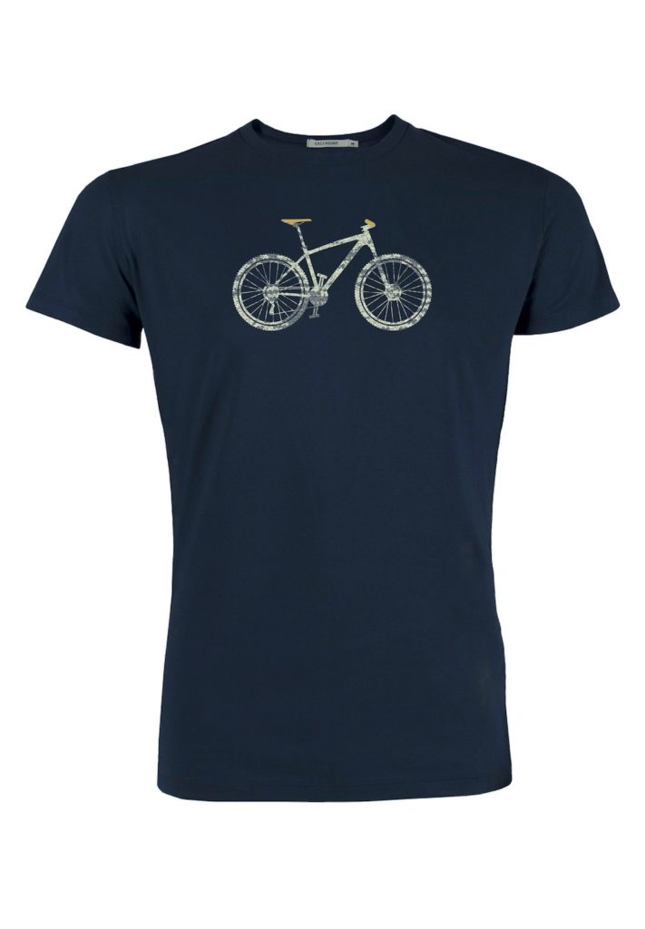 Greenbomb T-Shirt aus Bio Baumwolle Bike Cross blau
