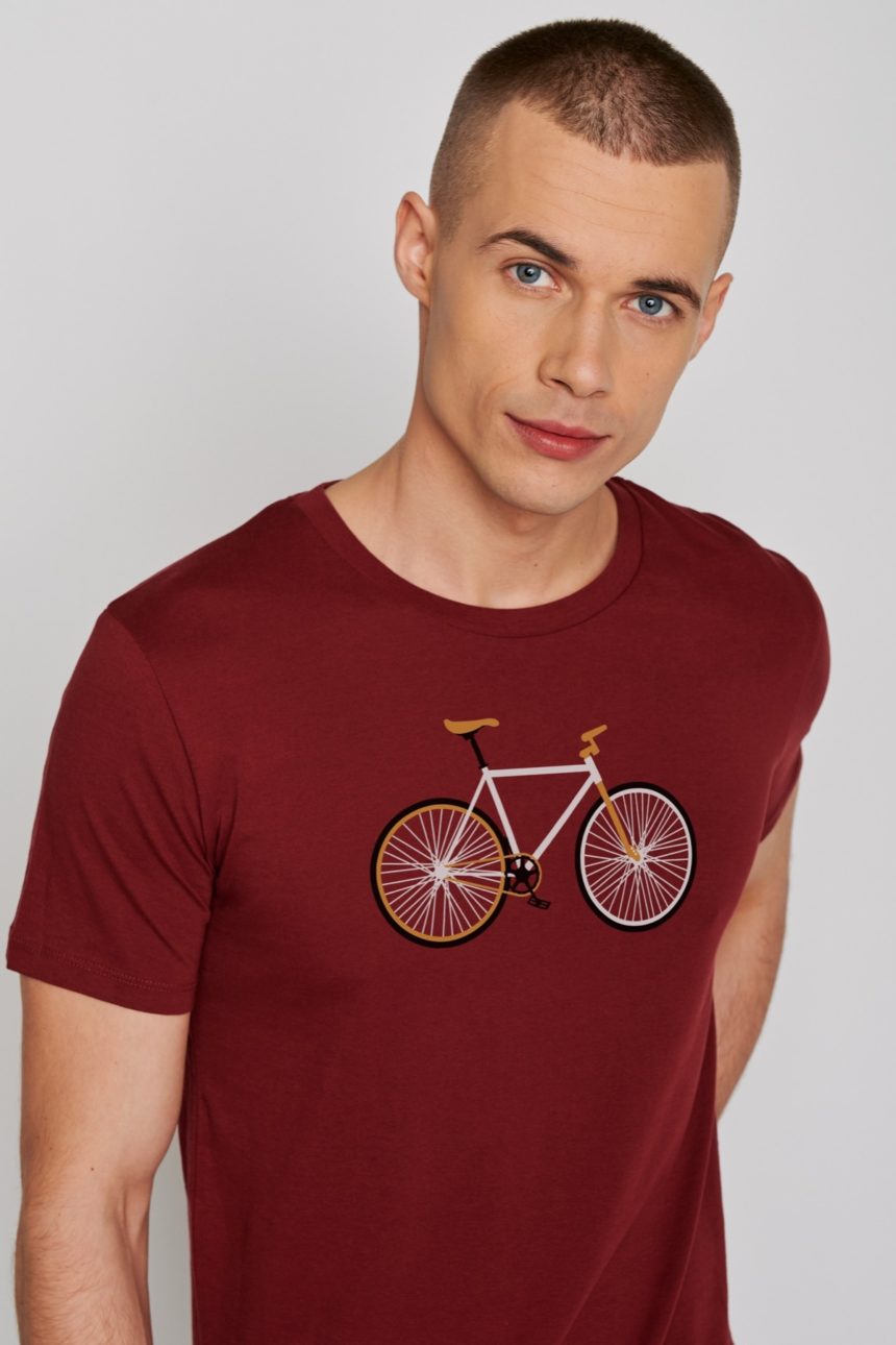 Greenbomb T-Shirt Bike Easy Bordeauxrot