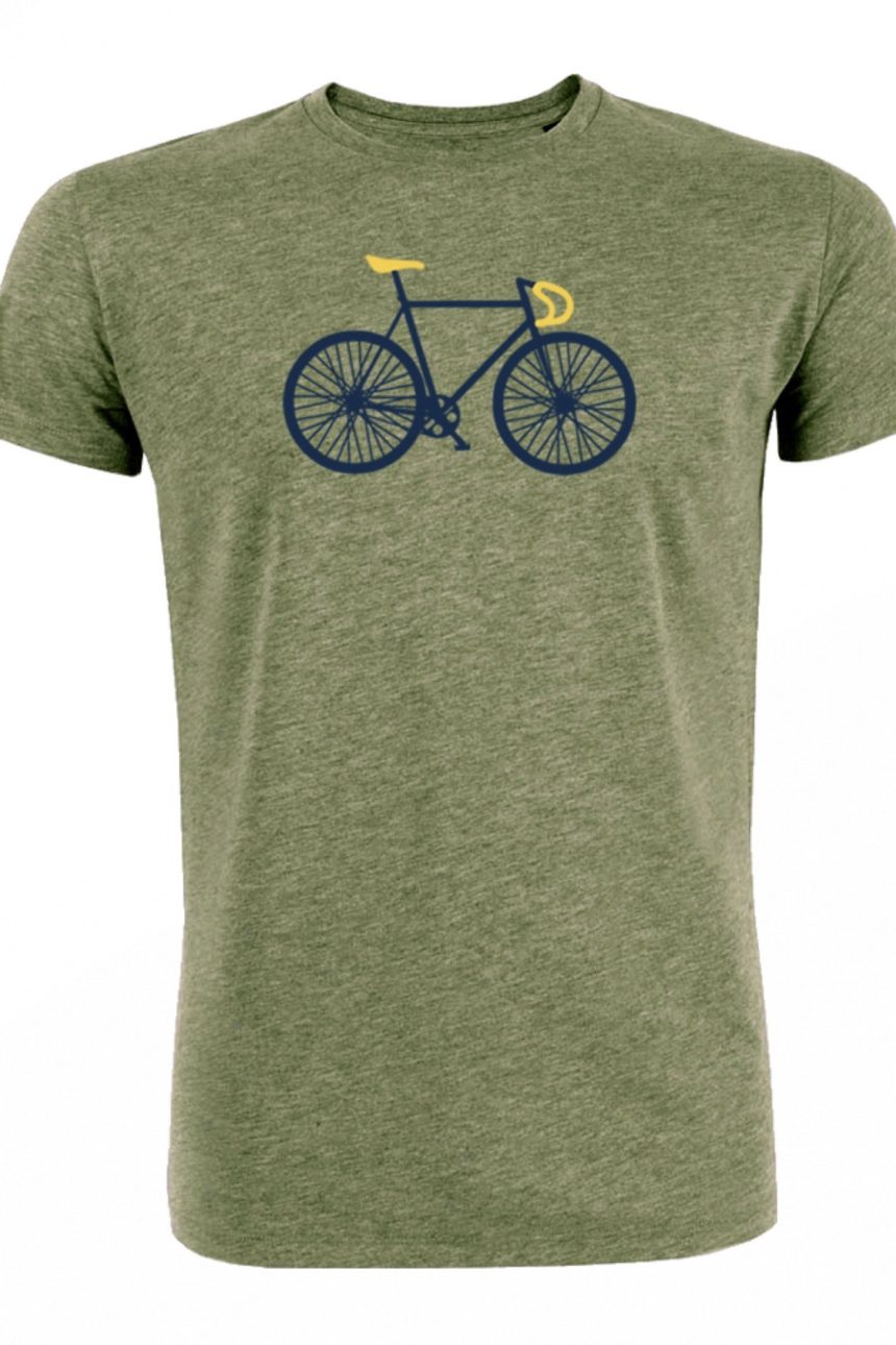 Greenbomb T-Shirt Bike Free Khaki