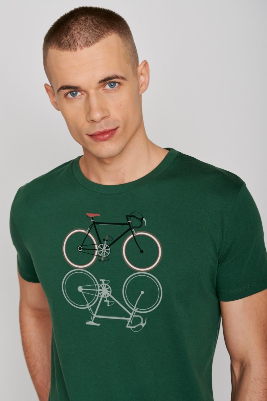 Greenbomb T-Shirt Bike Shape grün