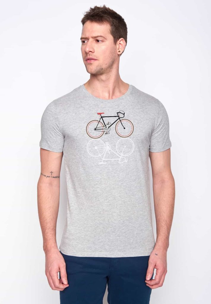 Greenbomb T-Shirt Bike Shape Grau