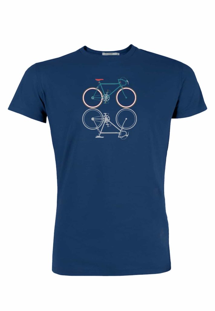 Greenbomb T-Shirt Bike Shape Blau