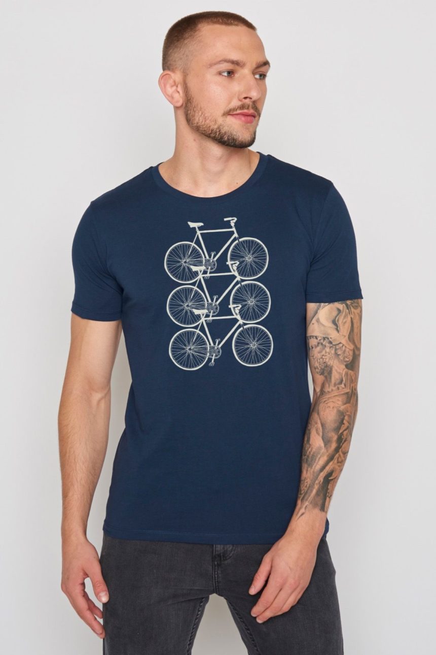 Greenbomb T-Shirt Bike Trio Blau