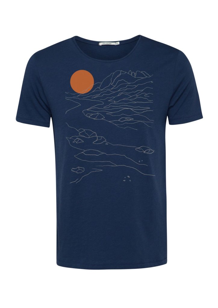 Greenbomb T-Shirt Nature Sunset blau