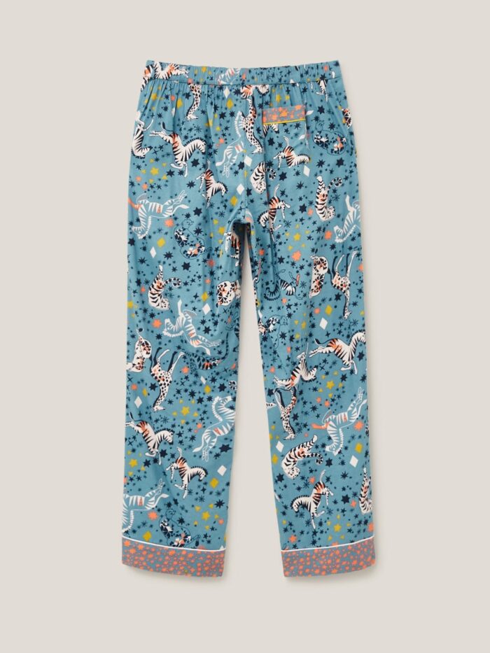 White Stuff pyžamové kalhoty nina blue print