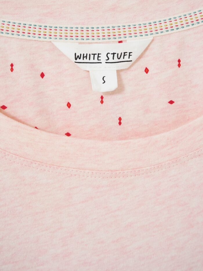 White Stuff pyžamový top eva light pink