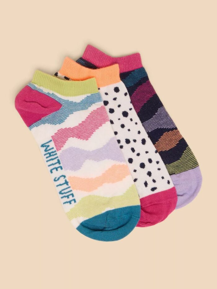 White Stuff trojbalení dámských ponožek abstract