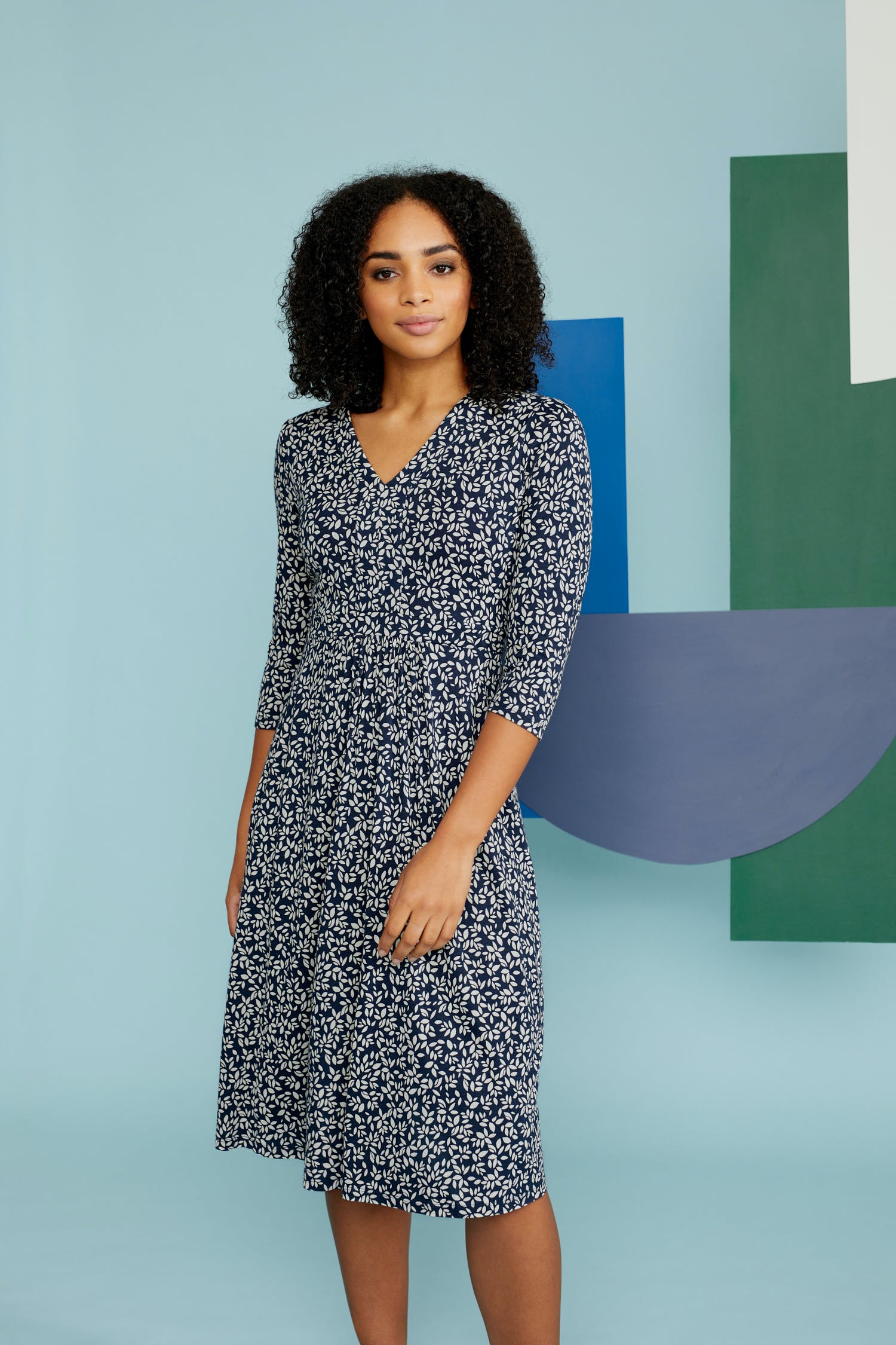 Bambus Kleid Quinn Leaf - Bella Green