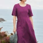 Kleid Grass Wave Cassis