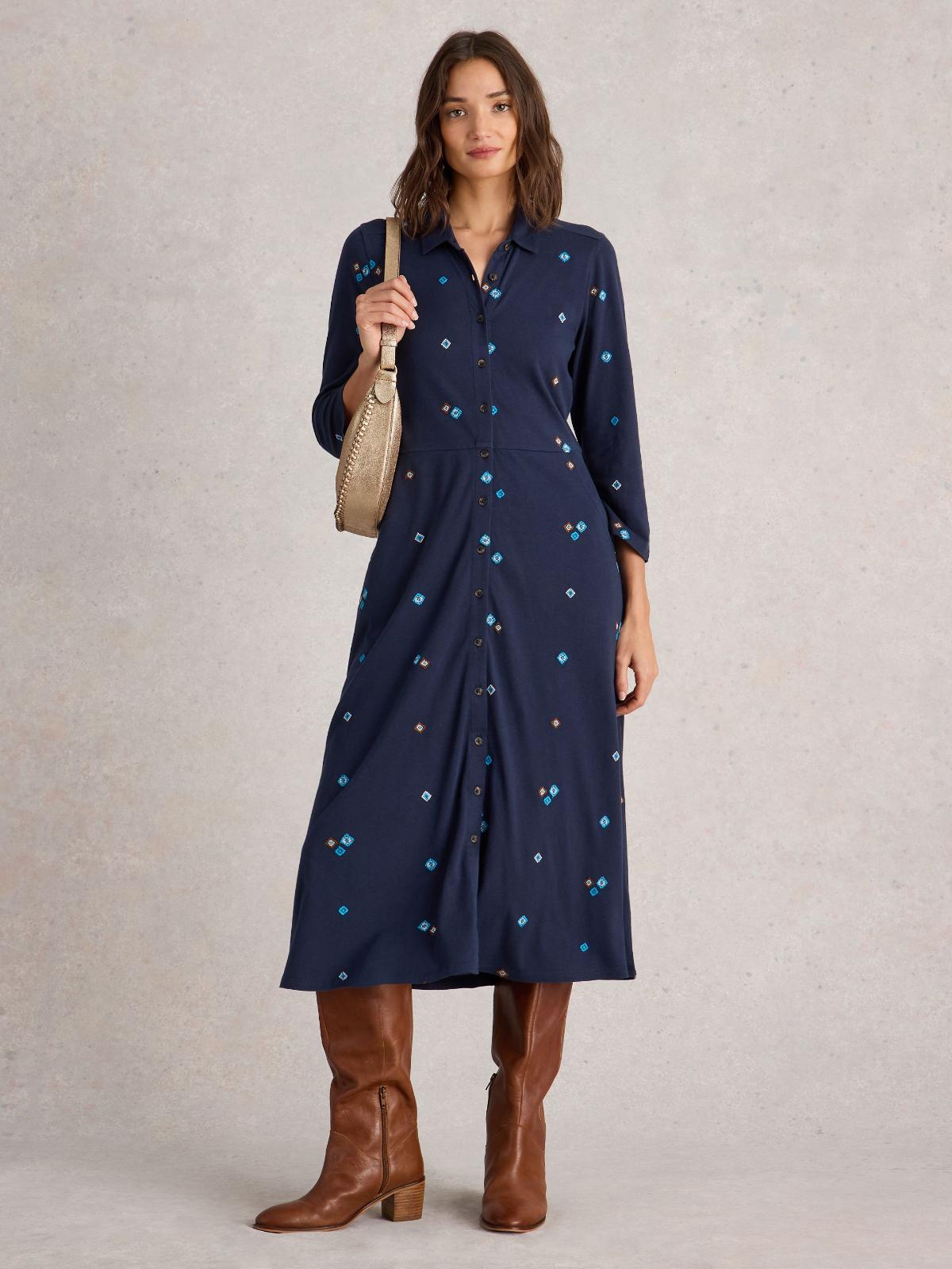 Kleid Rua Emb Navy