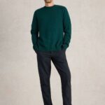 Herren Pullover Crew Green