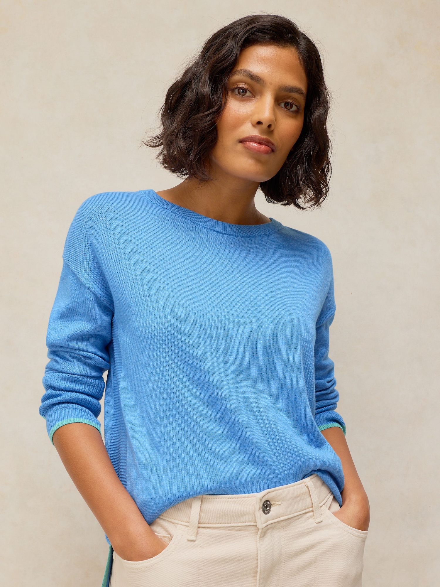 Pullover Olive Blue